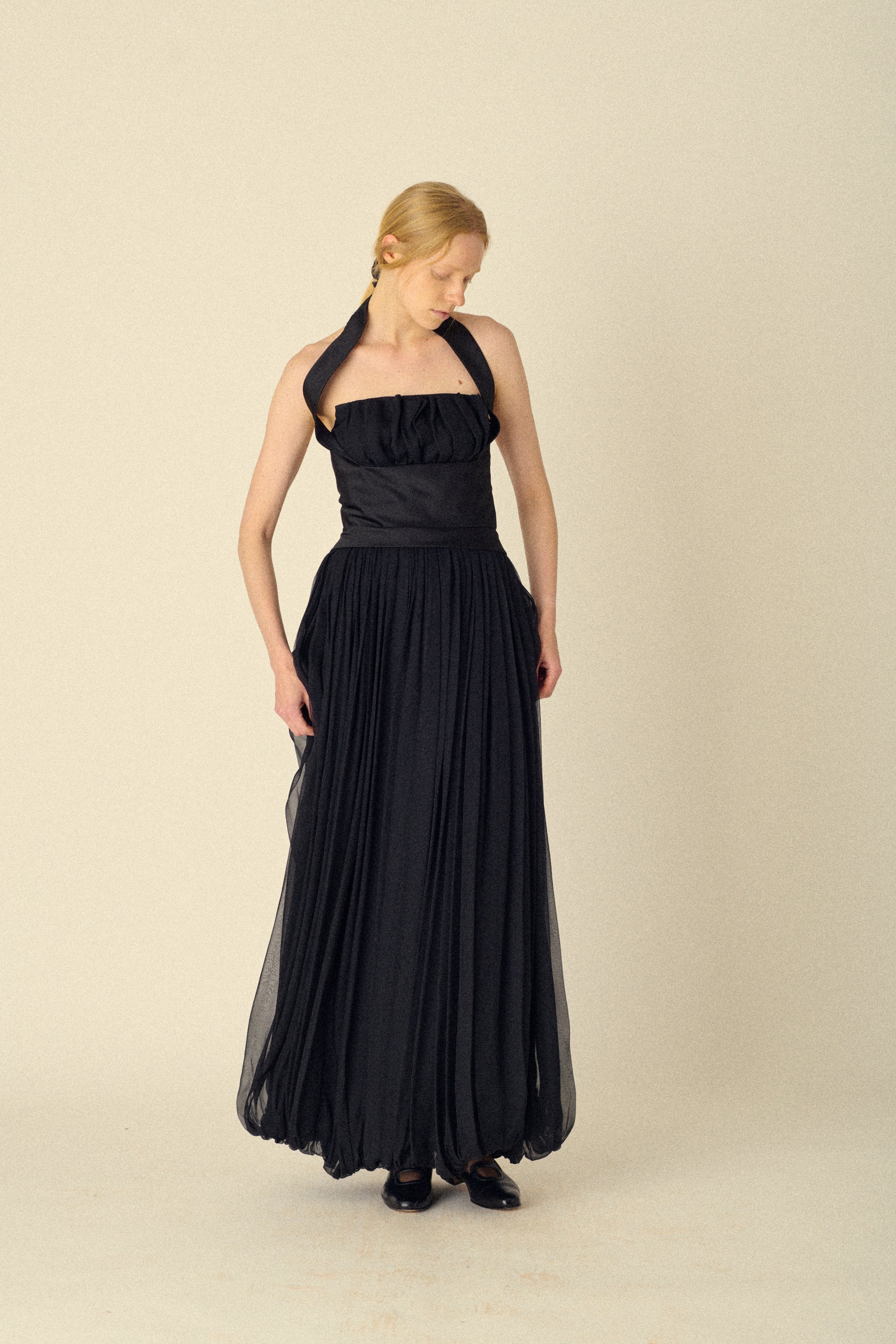Ysl Black Silk Gown - Desert Vintage