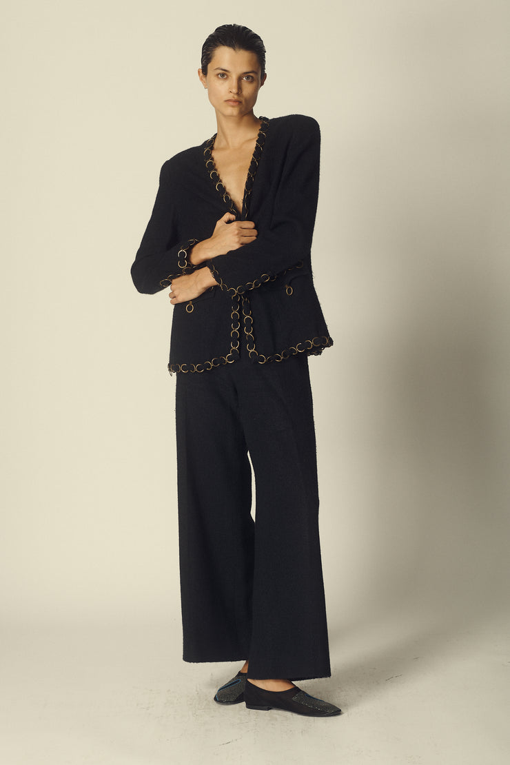 Chanel Chain Trim Silk Suit - Desert Vintage