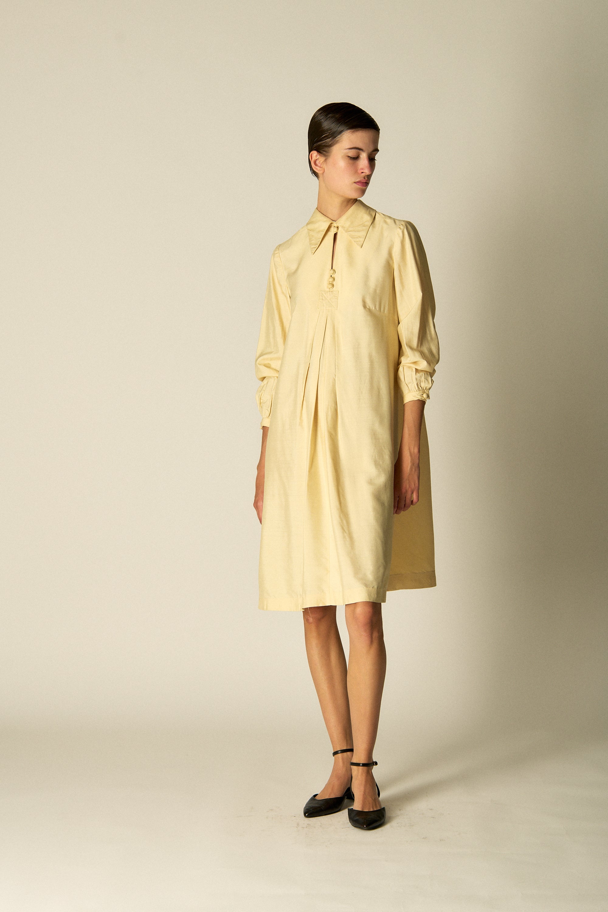 Eleanor Brenner Cream Silk Dress - Desert Vintage