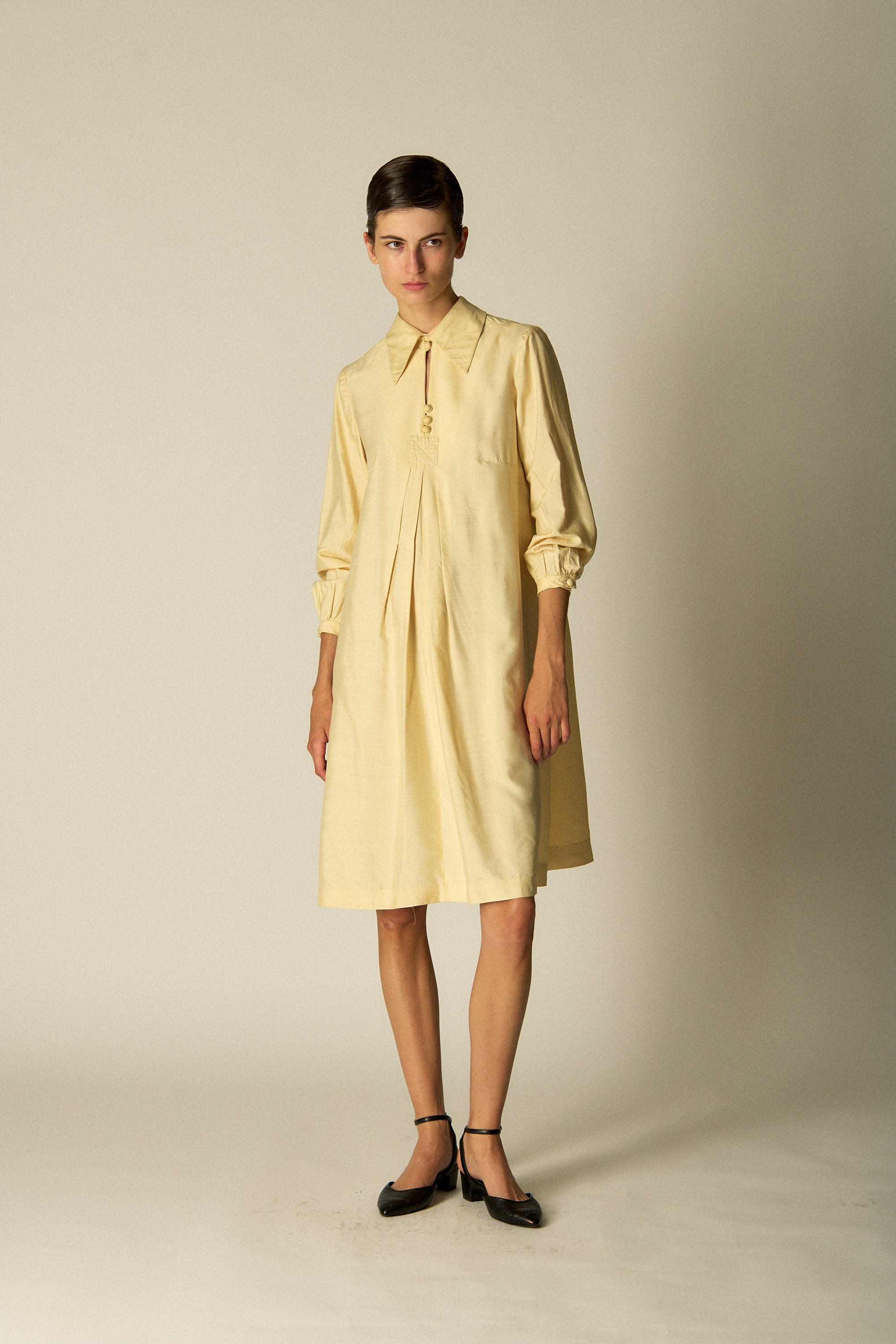 Eleanor Brenner Cream Silk Dress - Desert Vintage