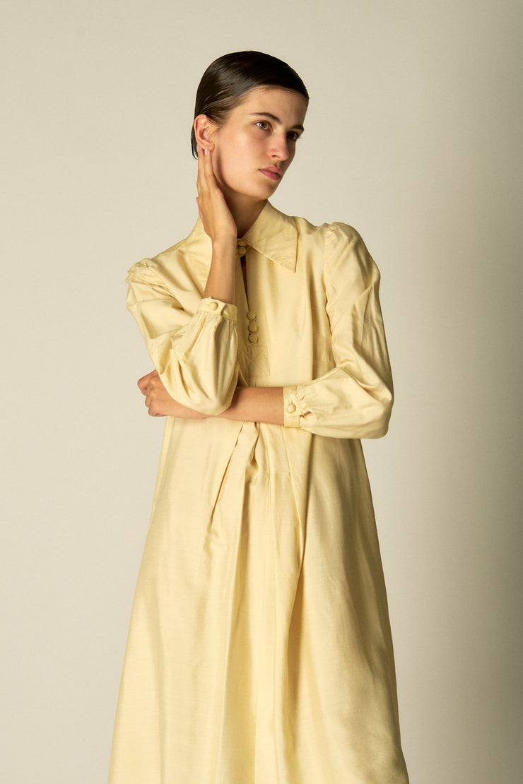 Eleanor Brenner Cream Silk Dress - Desert Vintage