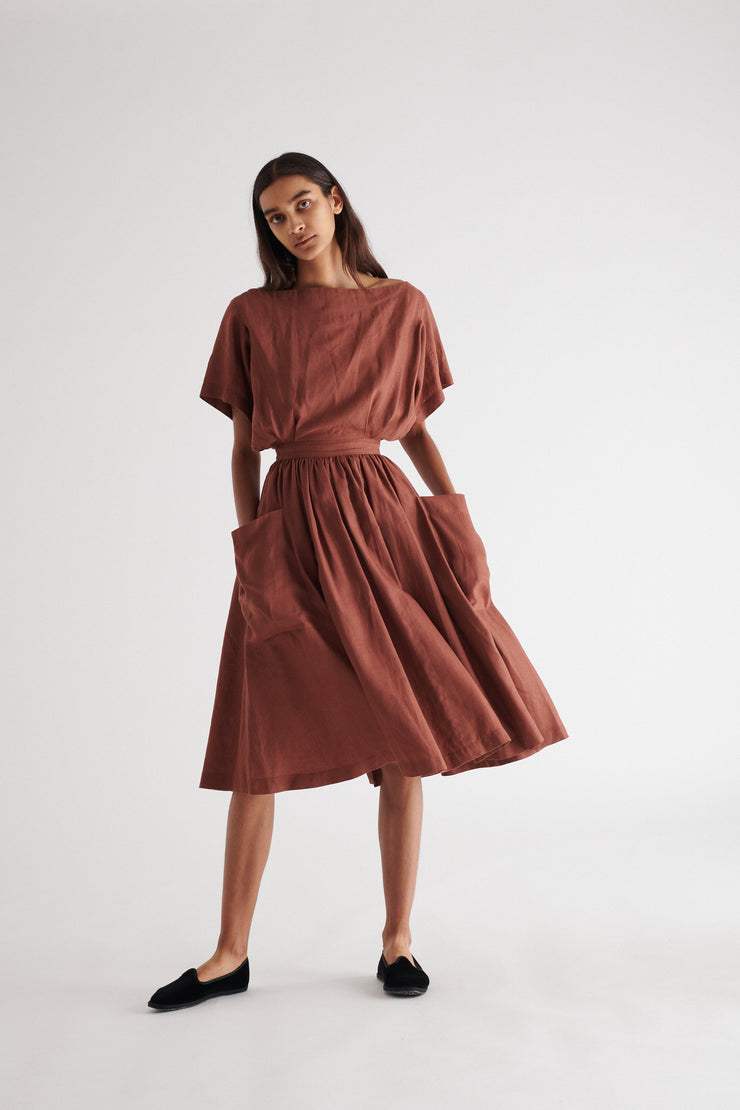 ss 1983 Alaïa Brick Red Dress - Desert Vintage