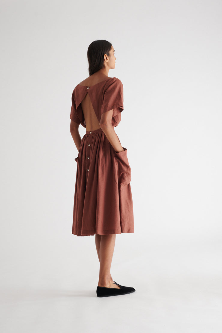 ss 1983 Alaïa Brick Red Dress - Desert Vintage