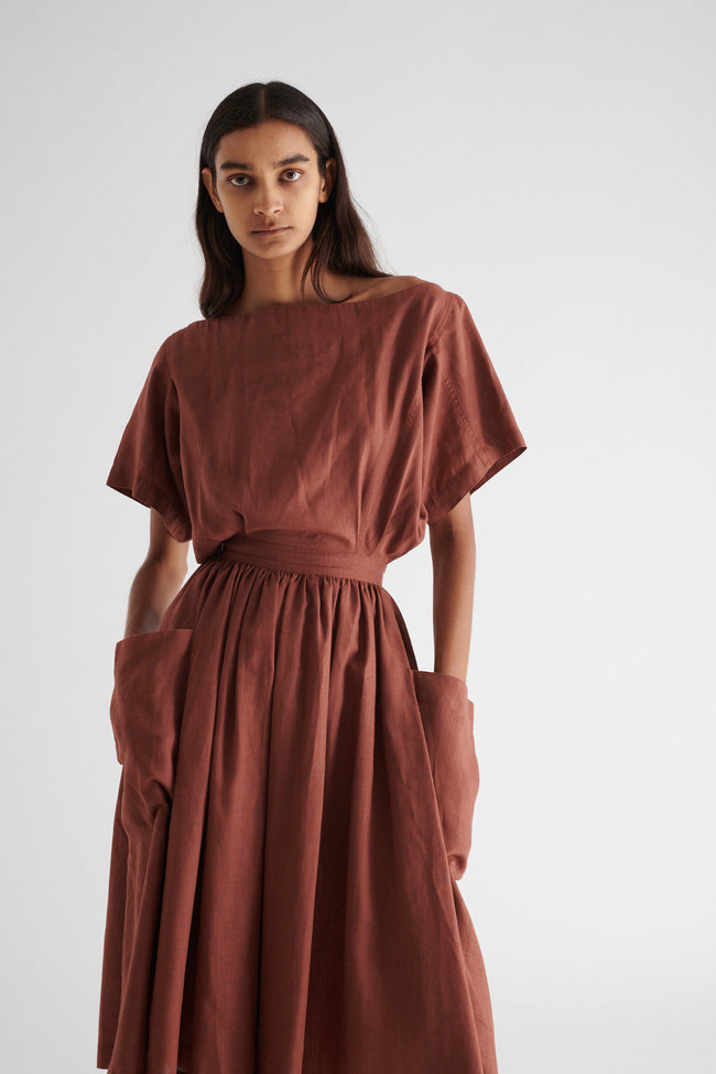 ss 1983 Alaïa Brick Red Dress - Desert Vintage