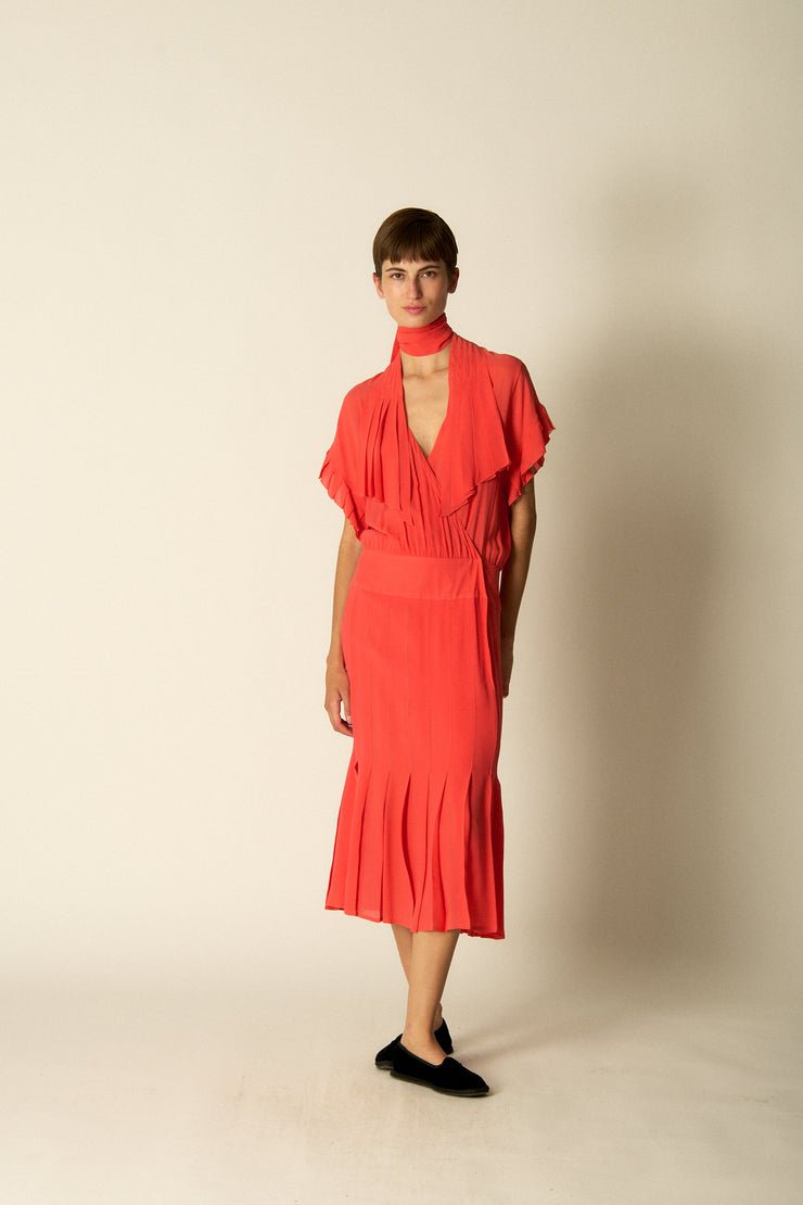 Lagerfeld era Chloé Orange Dress - Desert Vintage