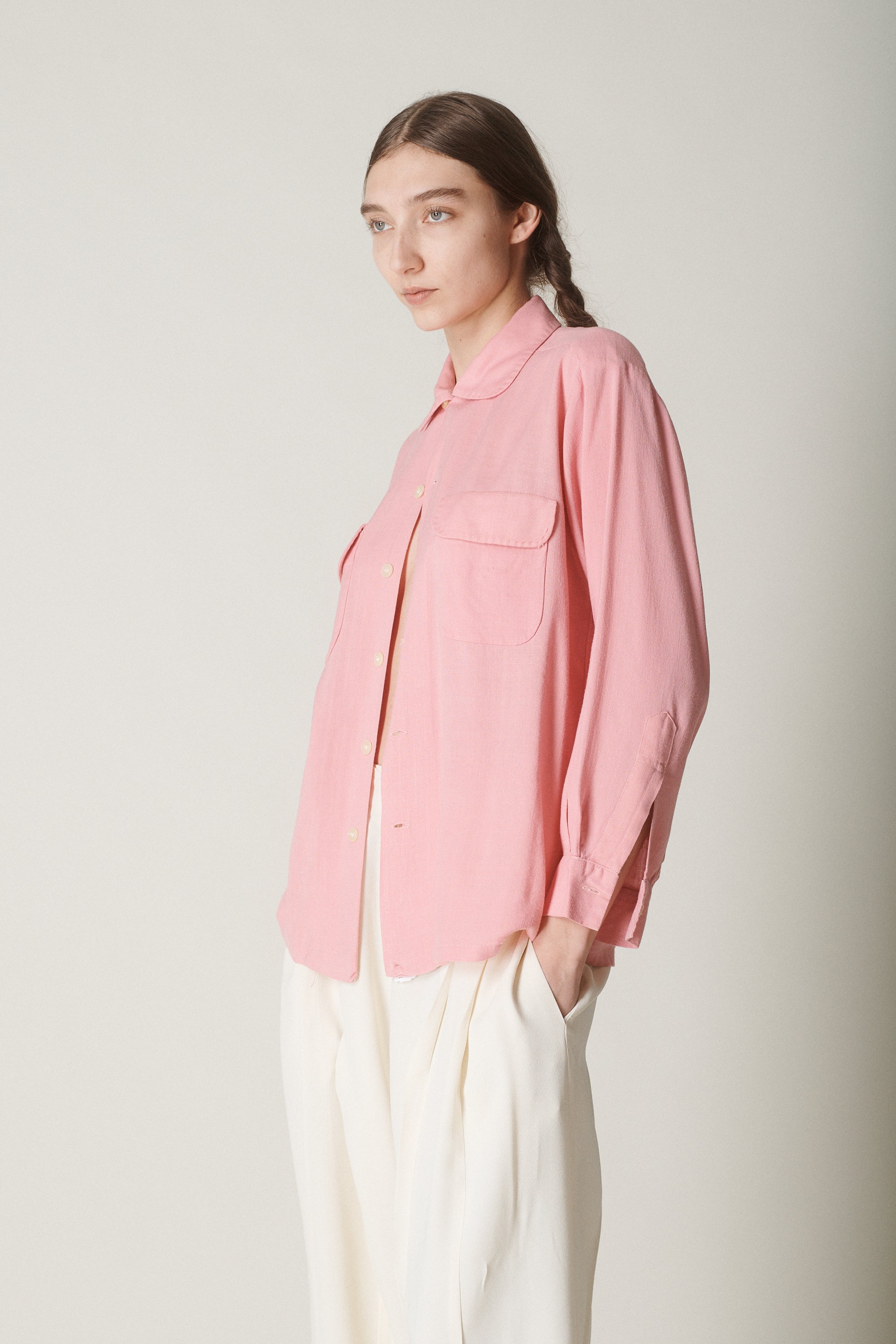 Pink Cotton Button Down - Desert Vintage