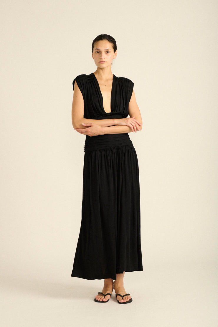 Ysl Black Jersey Dress - Desert Vintage