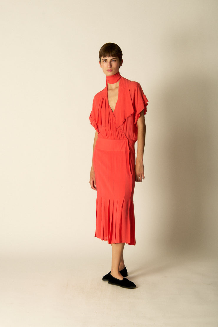 Lagerfeld era Chloé Orange Dress - Desert Vintage