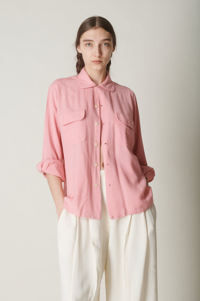 Pink Cotton Button Down - Desert Vintage