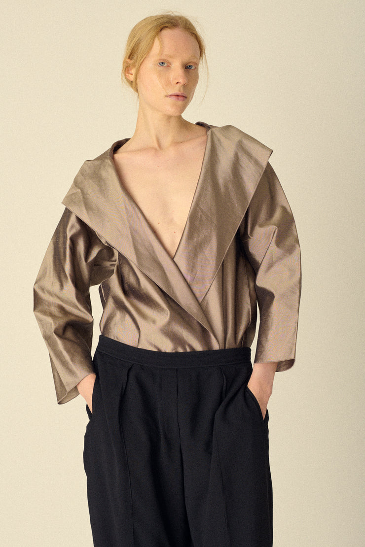 Zoran Hooded Silk Shell - Desert Vintage