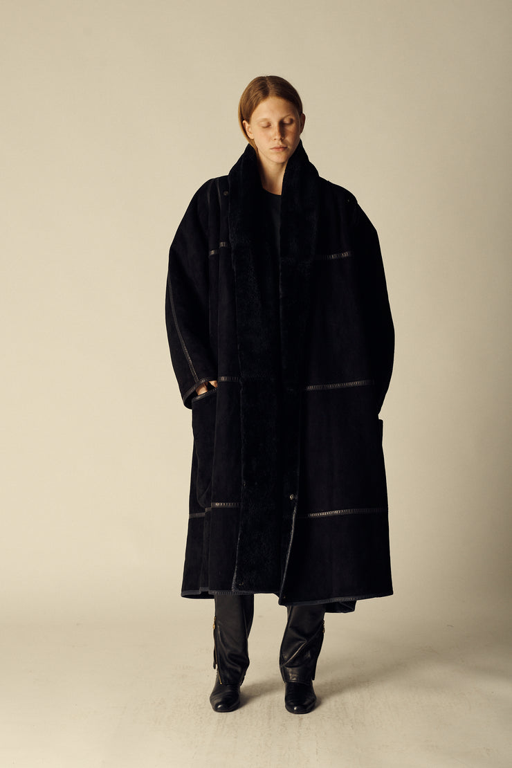 Anne Marie Beretta Black Shearling Coat - Desert Vintage