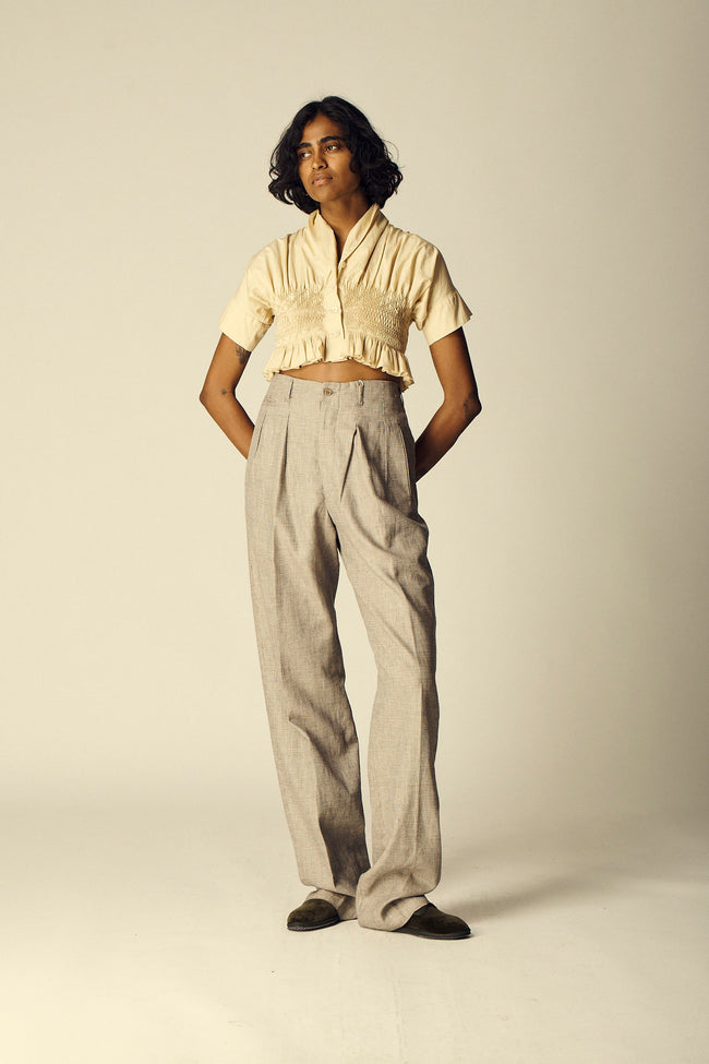 1990s Armani Linen Trousers - Desert Vintage