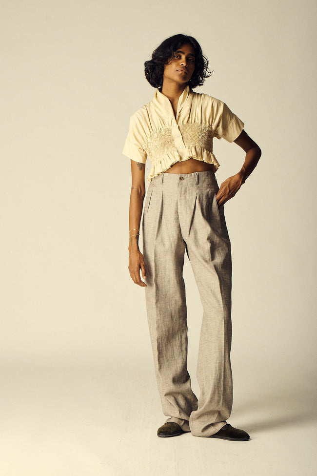 1990s Armani Linen Trousers - Desert Vintage