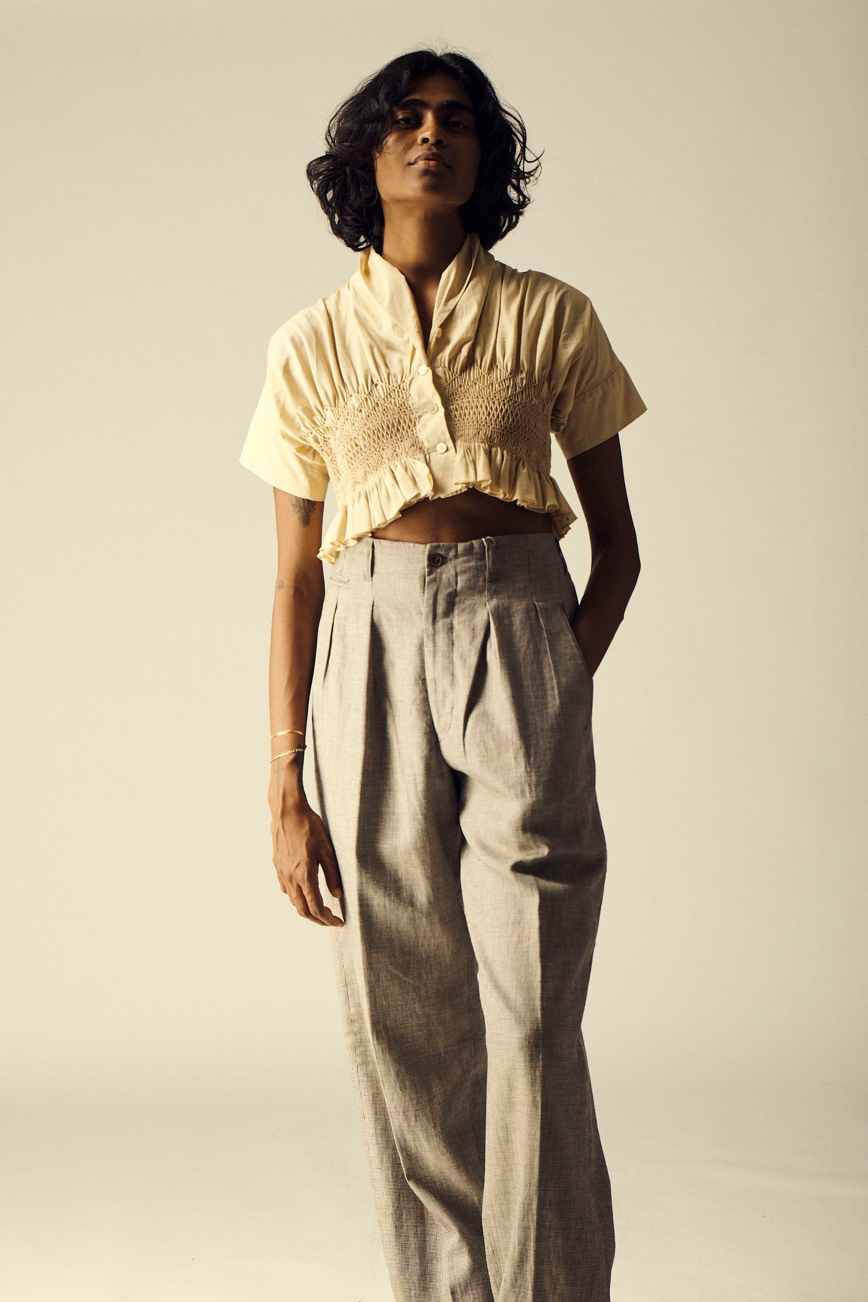 1990s Armani Linen Trousers - Desert Vintage