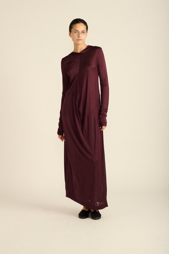 Hooded Jersey Dress - Desert Vintage