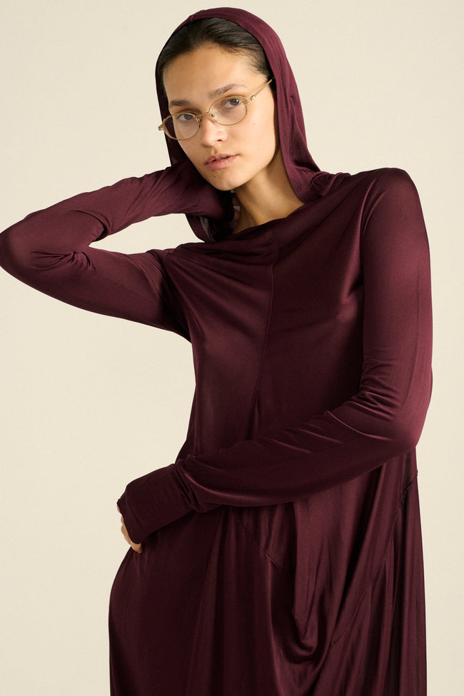 Hooded Jersey Dress Hooded Jersey Dress