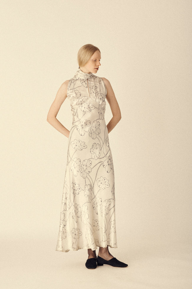 1930s Silk Floral Dress - Desert Vintage
