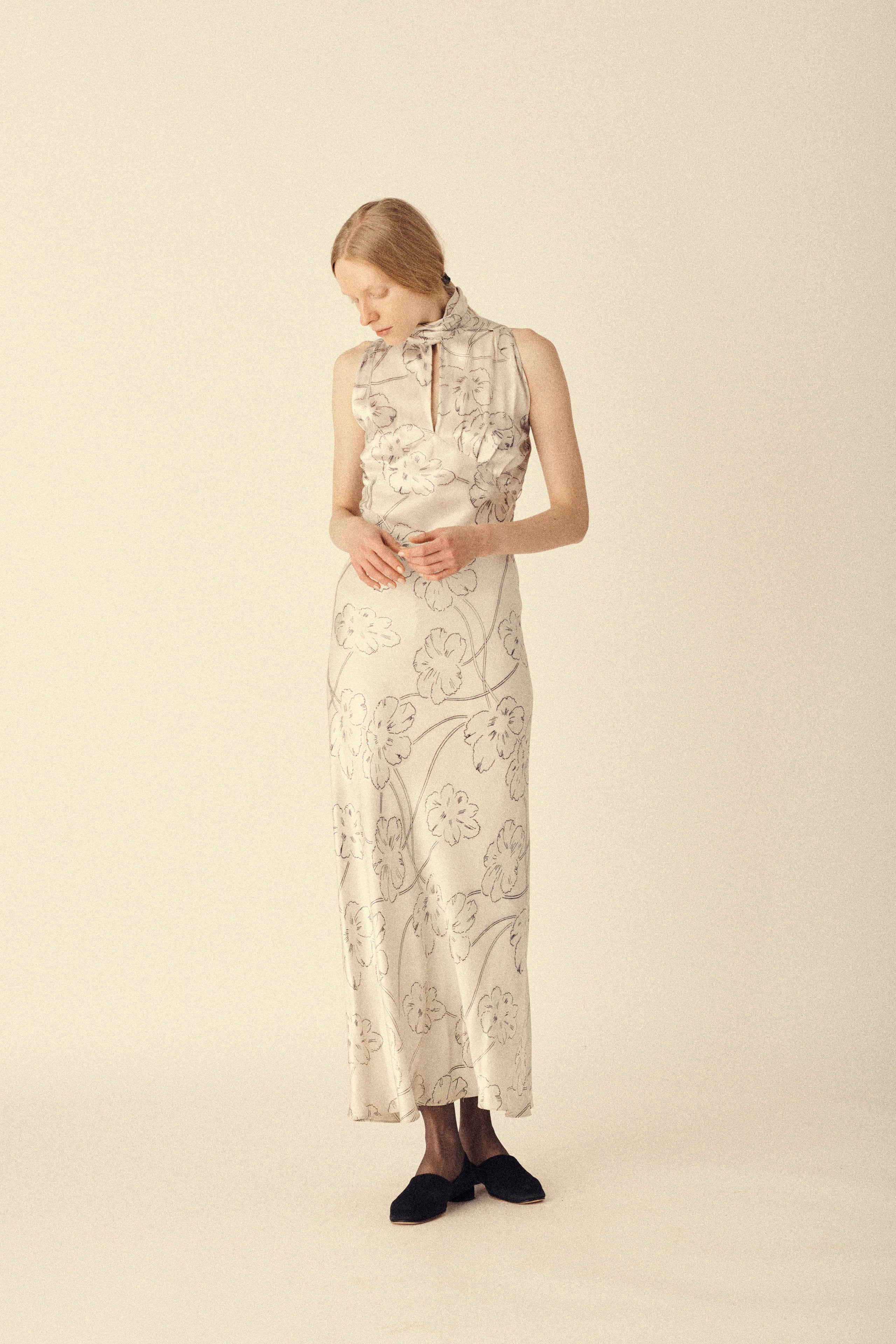 1930s Silk Floral Dress - Desert Vintage