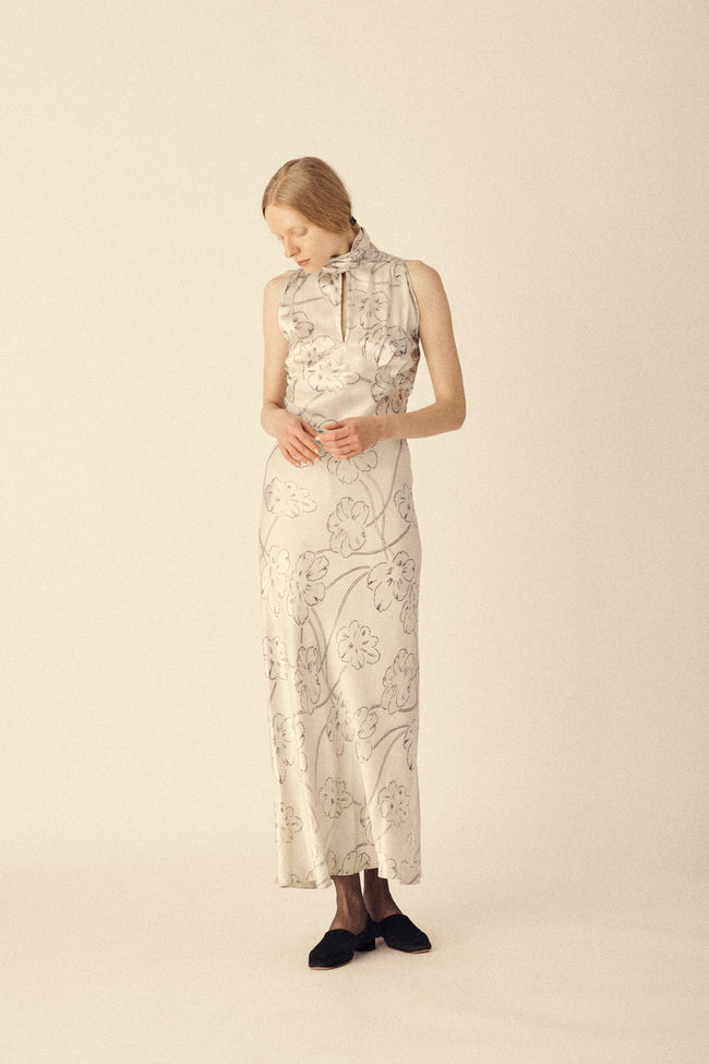 1930s Silk Floral Dress - Desert Vintage