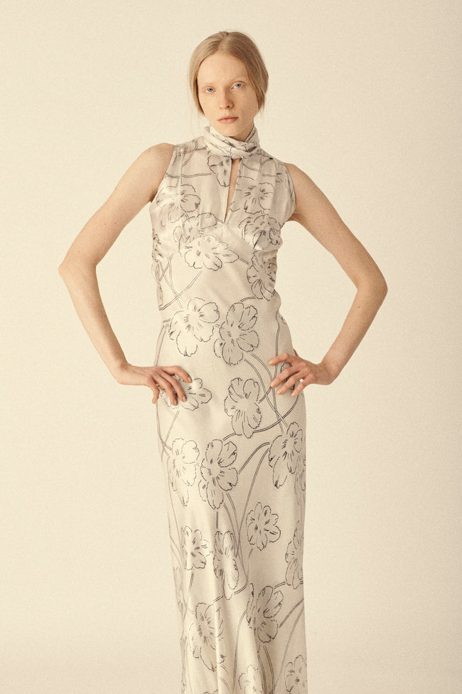 1930s Silk Floral Dress - Desert Vintage