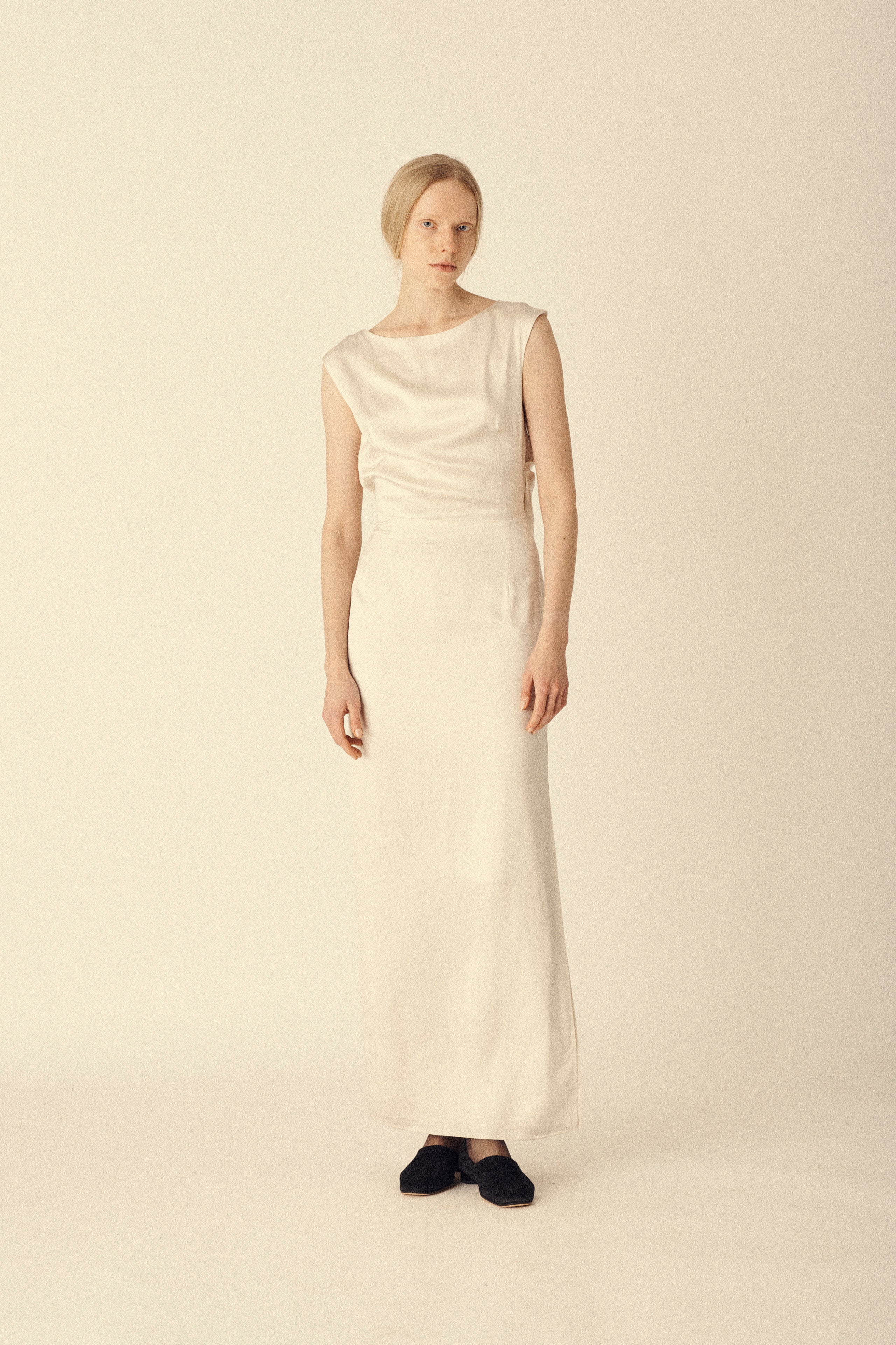 Ivory Silk Gown - Desert Vintage