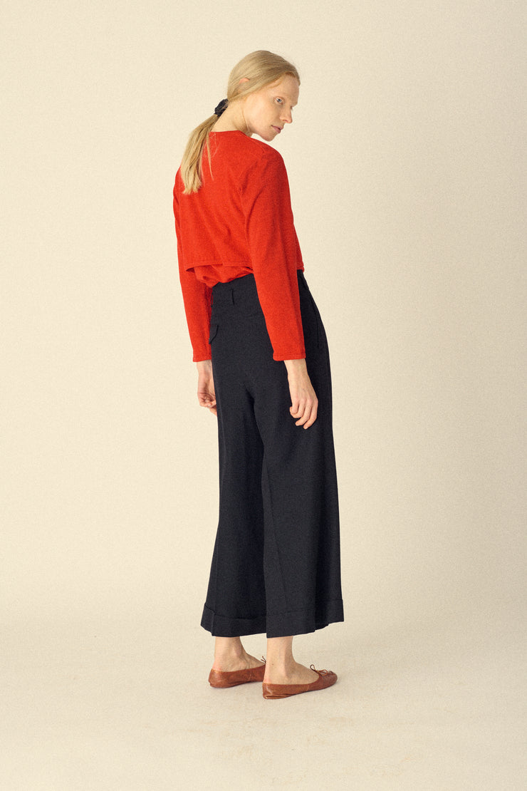 CdG Tomato Red Layered Top - Desert Vintage