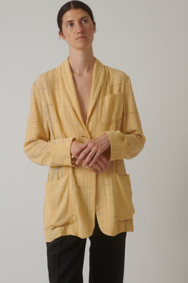 Romeo Gigli Pale Yellow Button Down - Desert Vintage