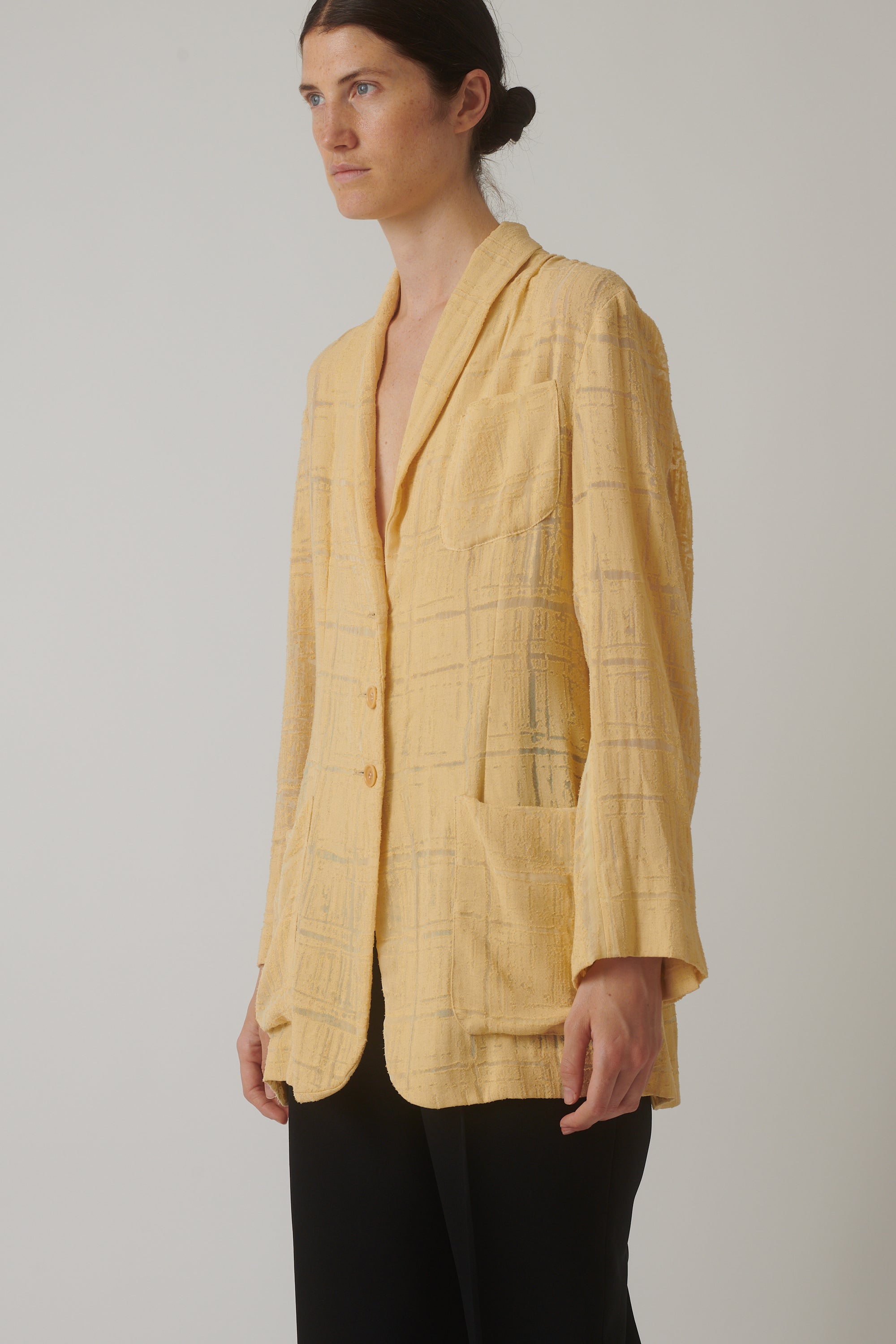 Romeo Gigli Pale Yellow Button Down - Desert Vintage