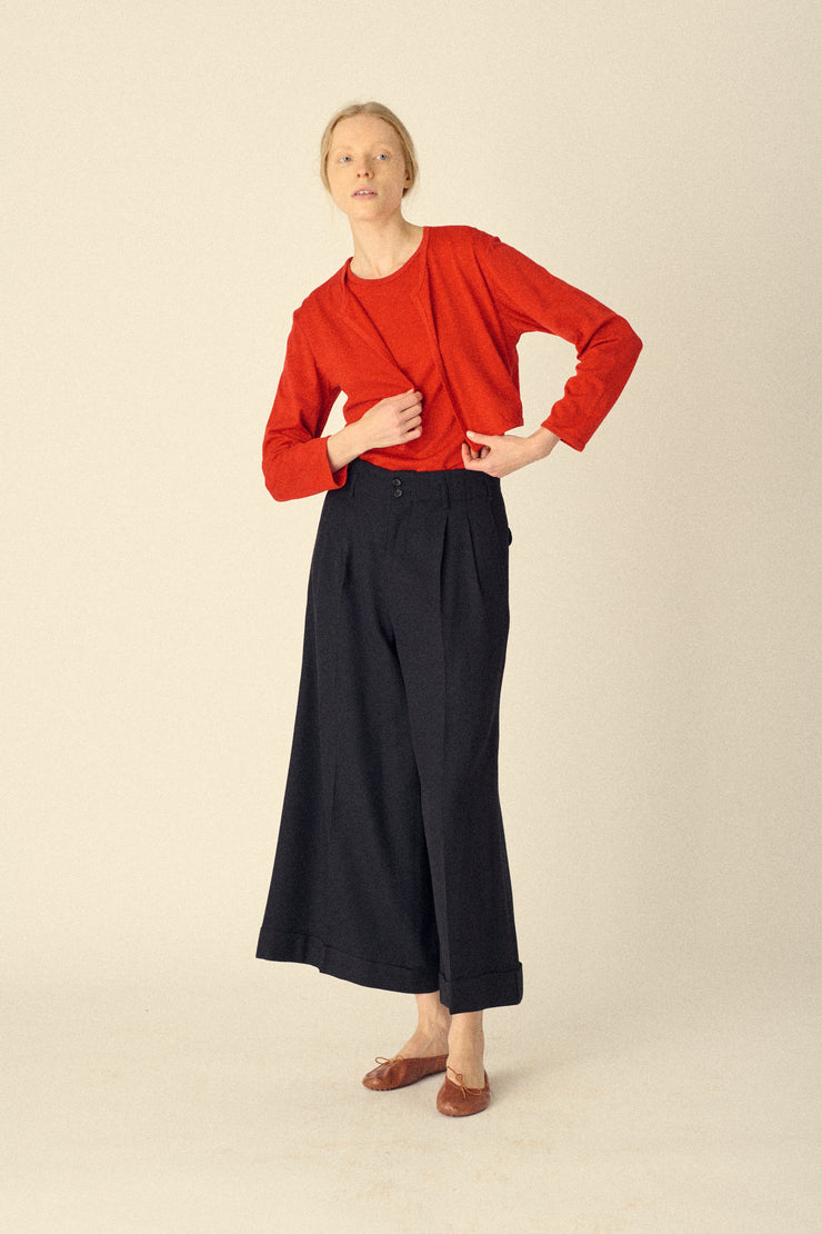 CdG Tomato Red Layered Top - Desert Vintage