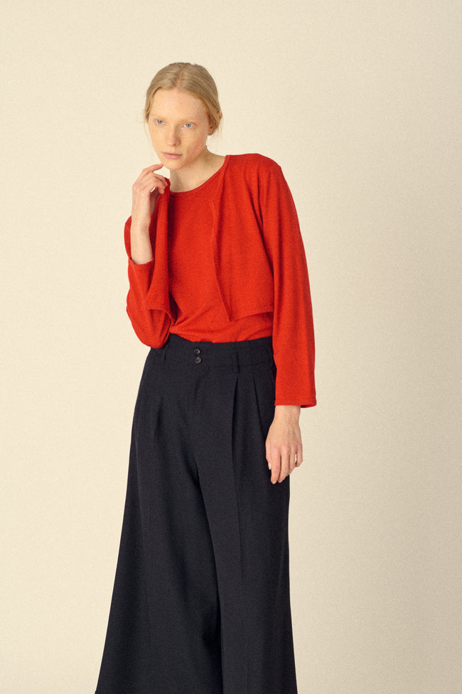 CdG Tomato Red Layered Top - Desert Vintage