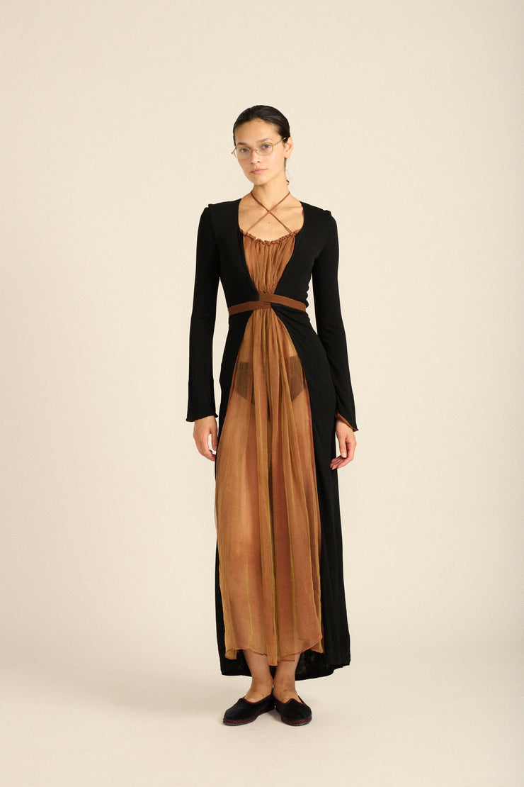 JPG Chiffon Wrap Dress - Desert Vintage