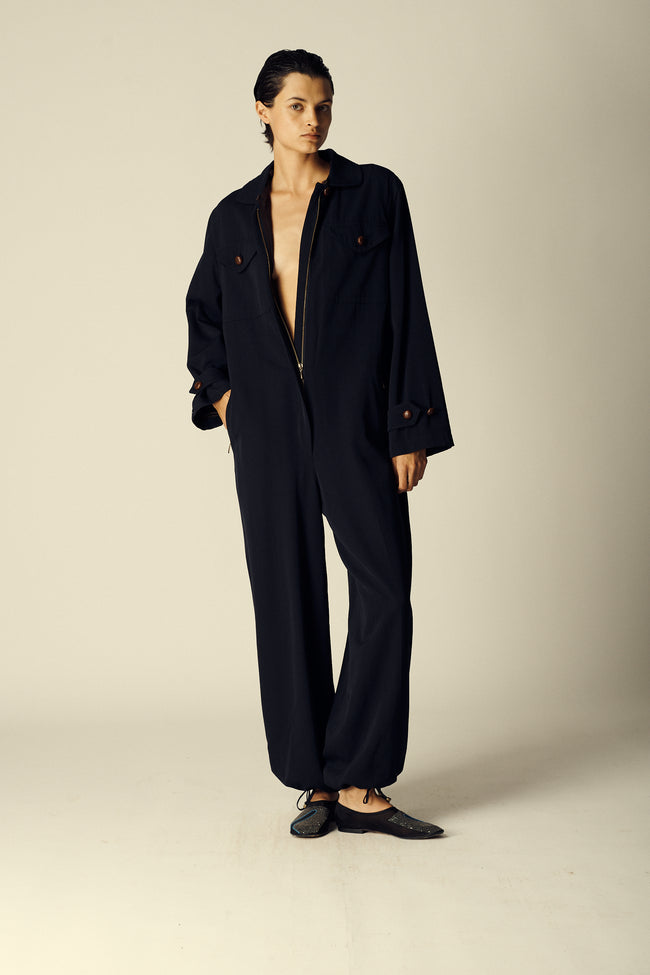 JPG Femme Navy Blue Flight Suit - Desert Vintage