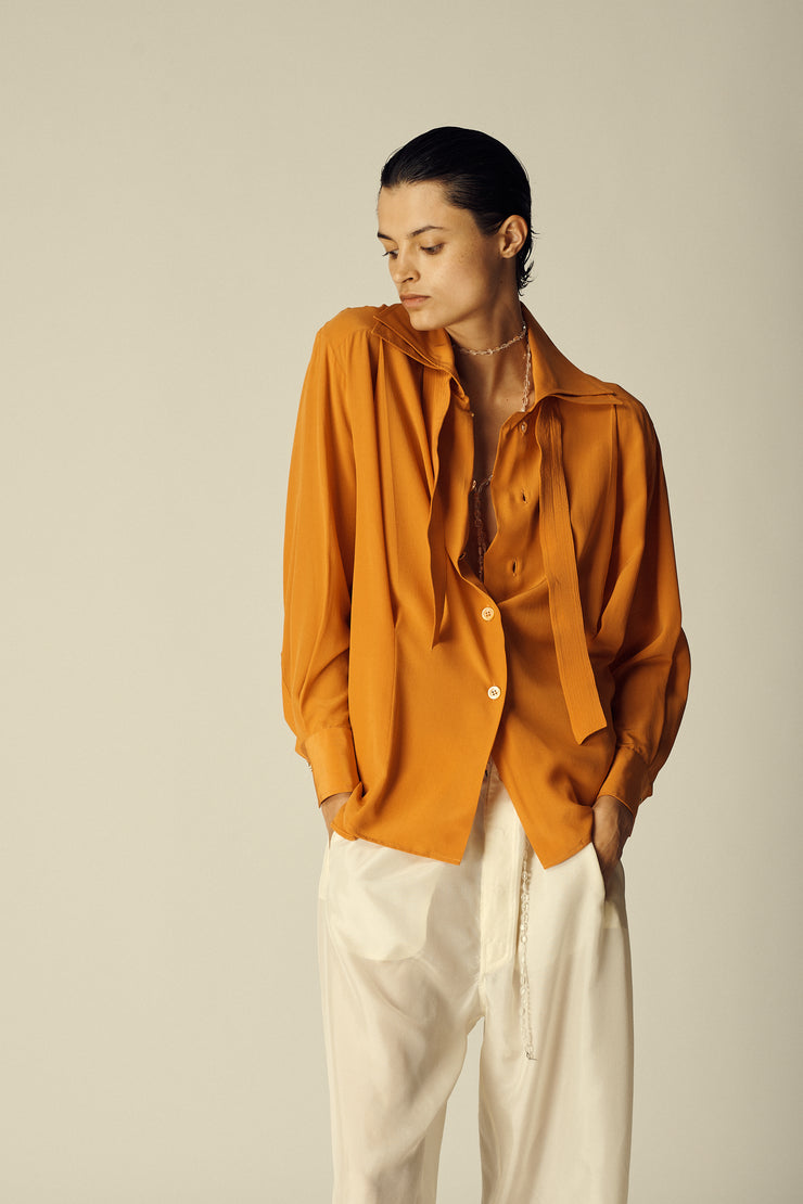 Sash Blouse | LJ X CL Printed Silk