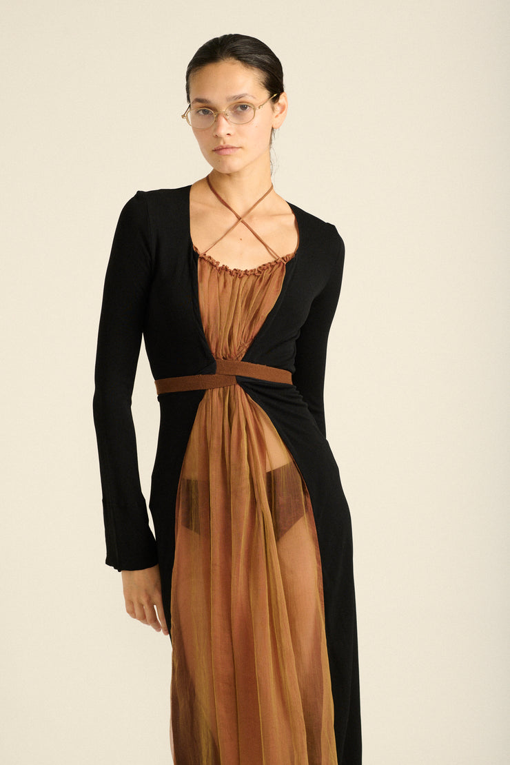 JPG Chiffon Wrap Dress - Desert Vintage