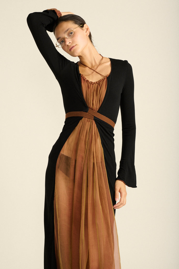 JPG Chiffon Wrap Dress - Desert Vintage