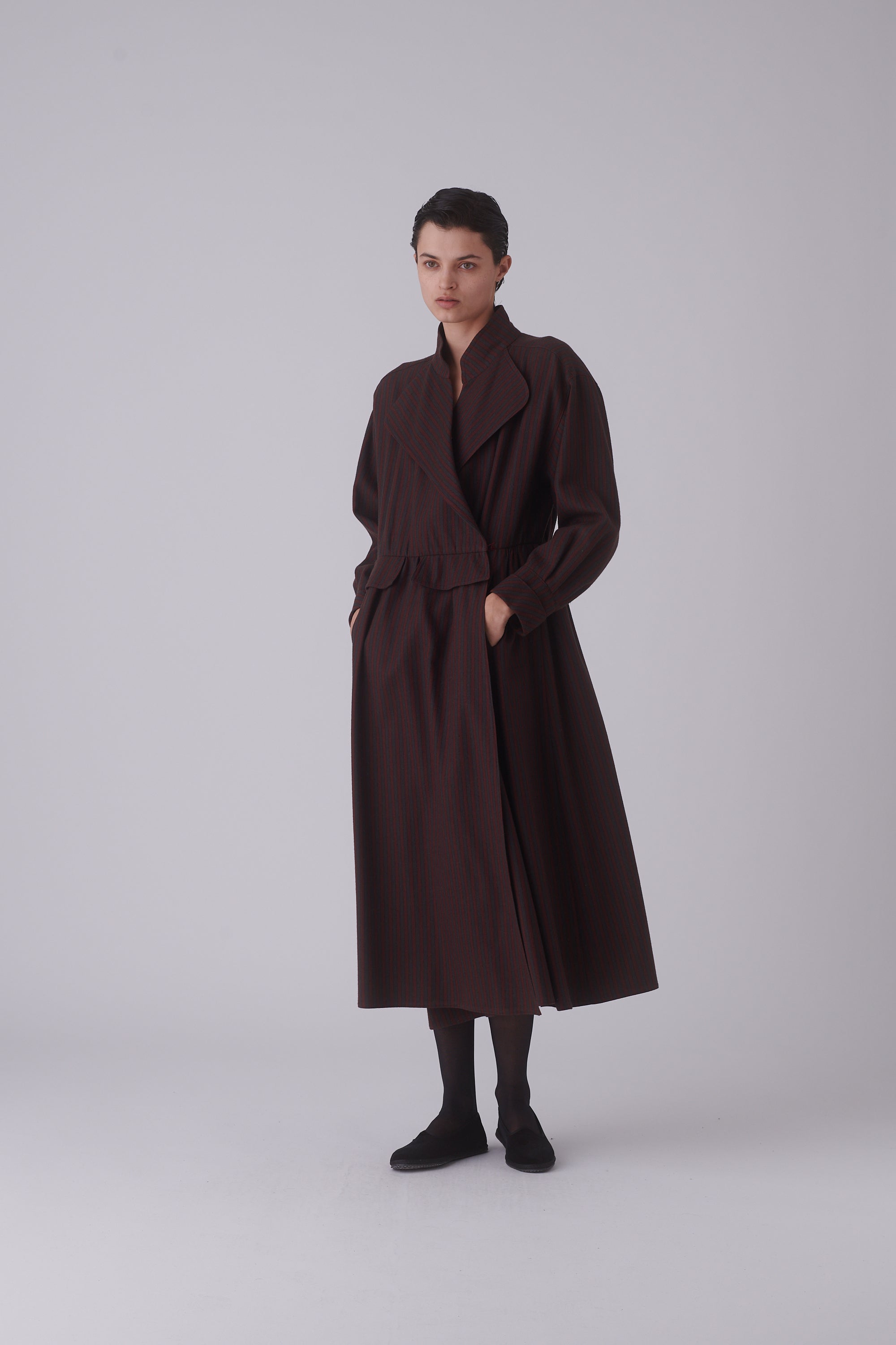 Chloé Pinstripe Wool Coat - Desert Vintage