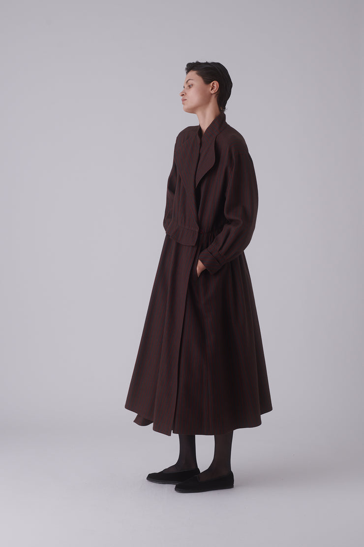 Chloé Pinstripe Wool Coat - Desert Vintage