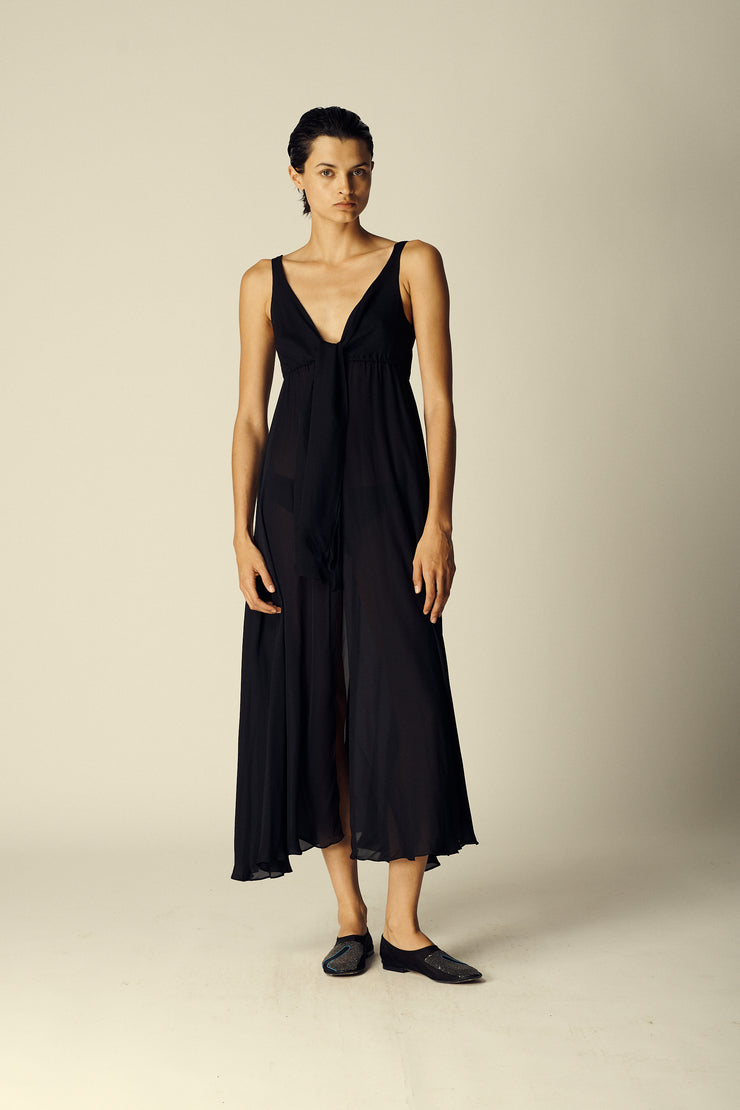 Donna Karan Silk Empire Waist Dress - Desert Vintage