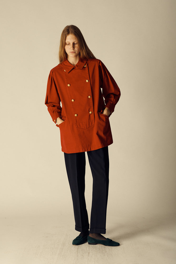 Early Kenzo Red Cotton Coat - Desert Vintage