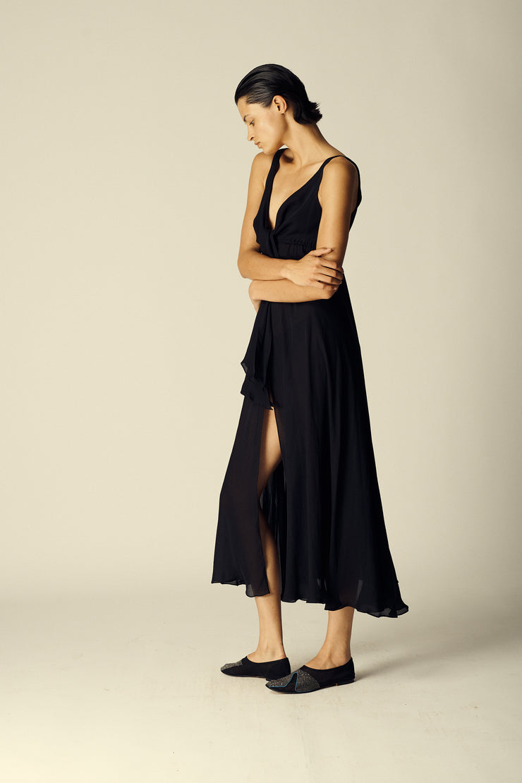 Donna Karan Silk Empire Waist Dress - Desert Vintage