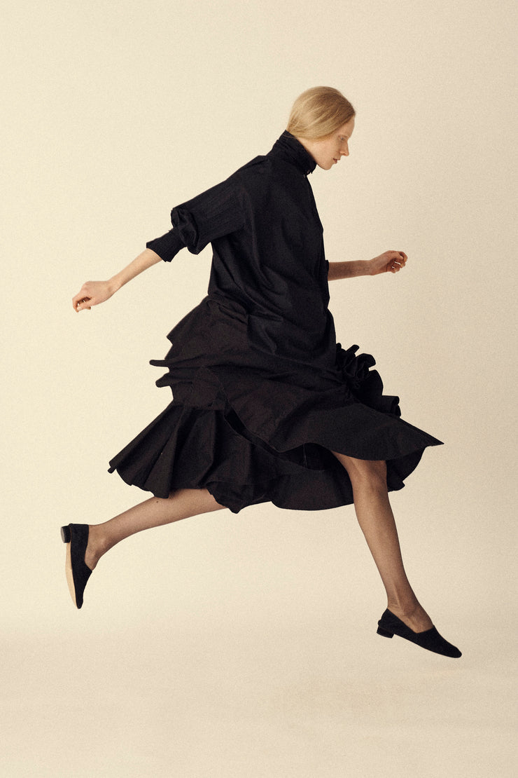 Mugler Black Cotton Skirt - Desert Vintage