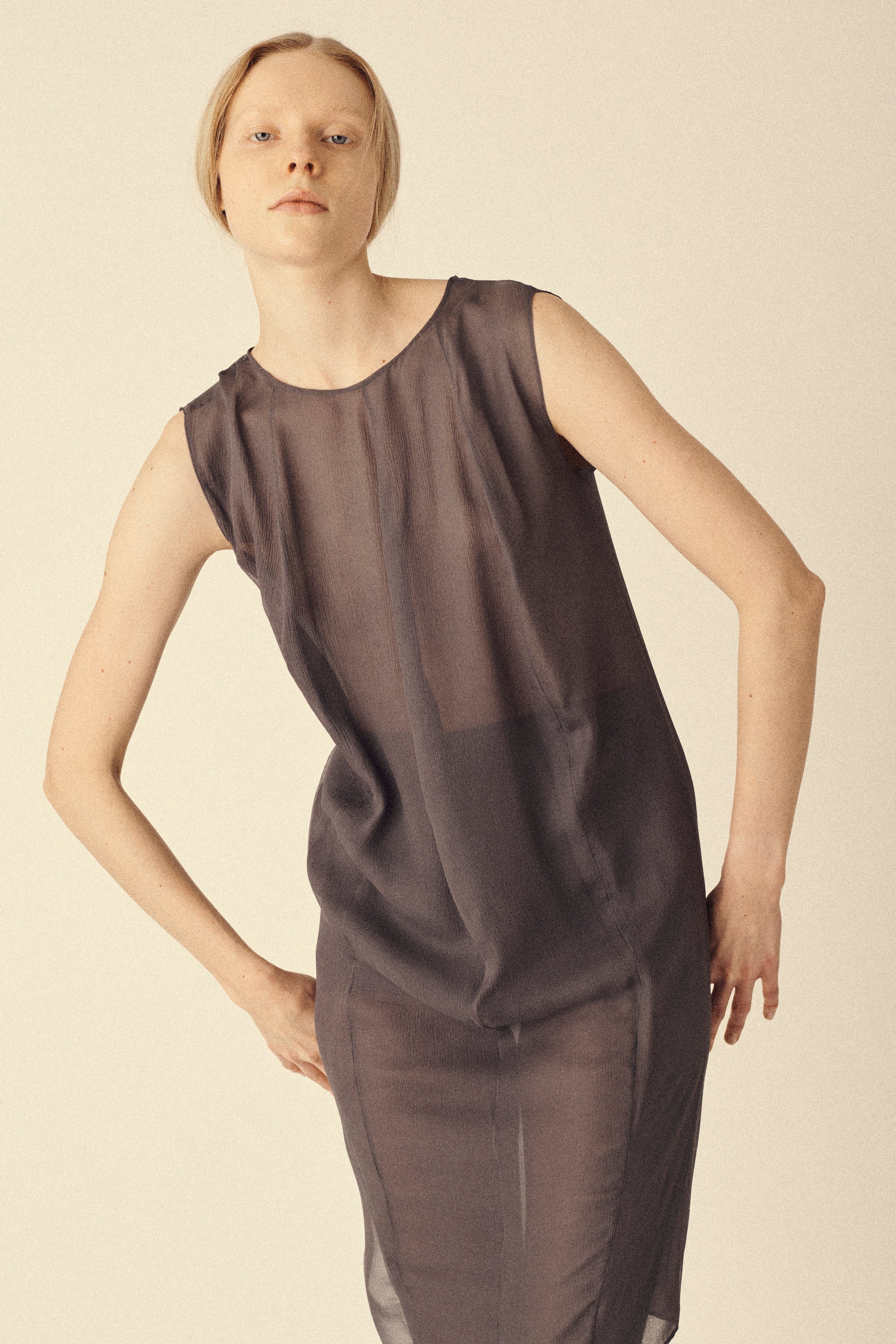 Yeohlee Archive Chiffon Dress - Desert Vintage