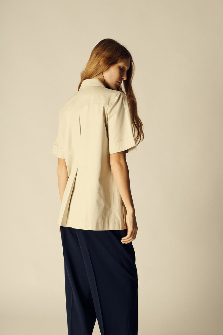 Ysl Cotton Flap Pocket Blouse - Desert Vintage