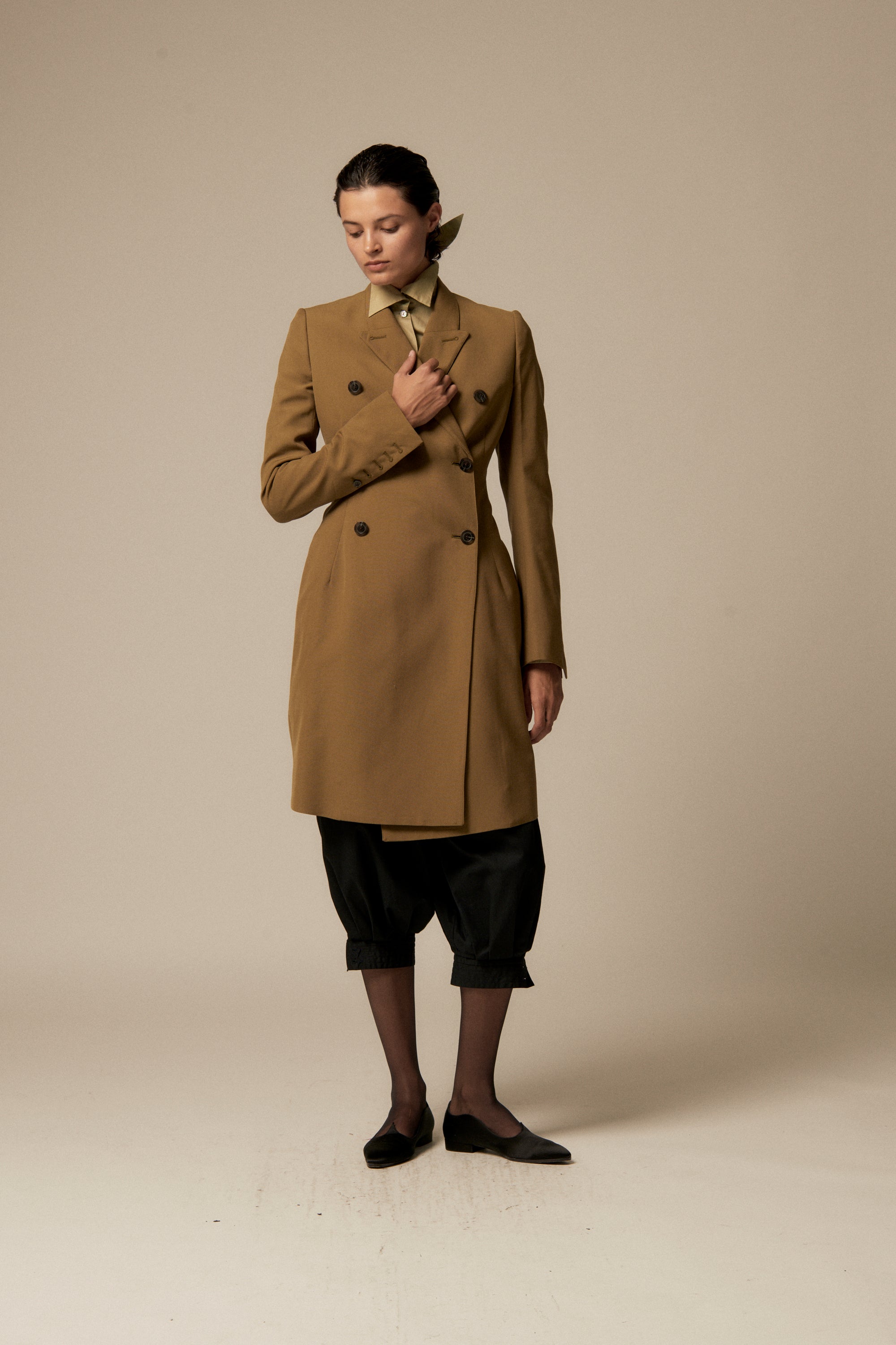 Rick Owens Olive Canvas Coat - Desert Vintage