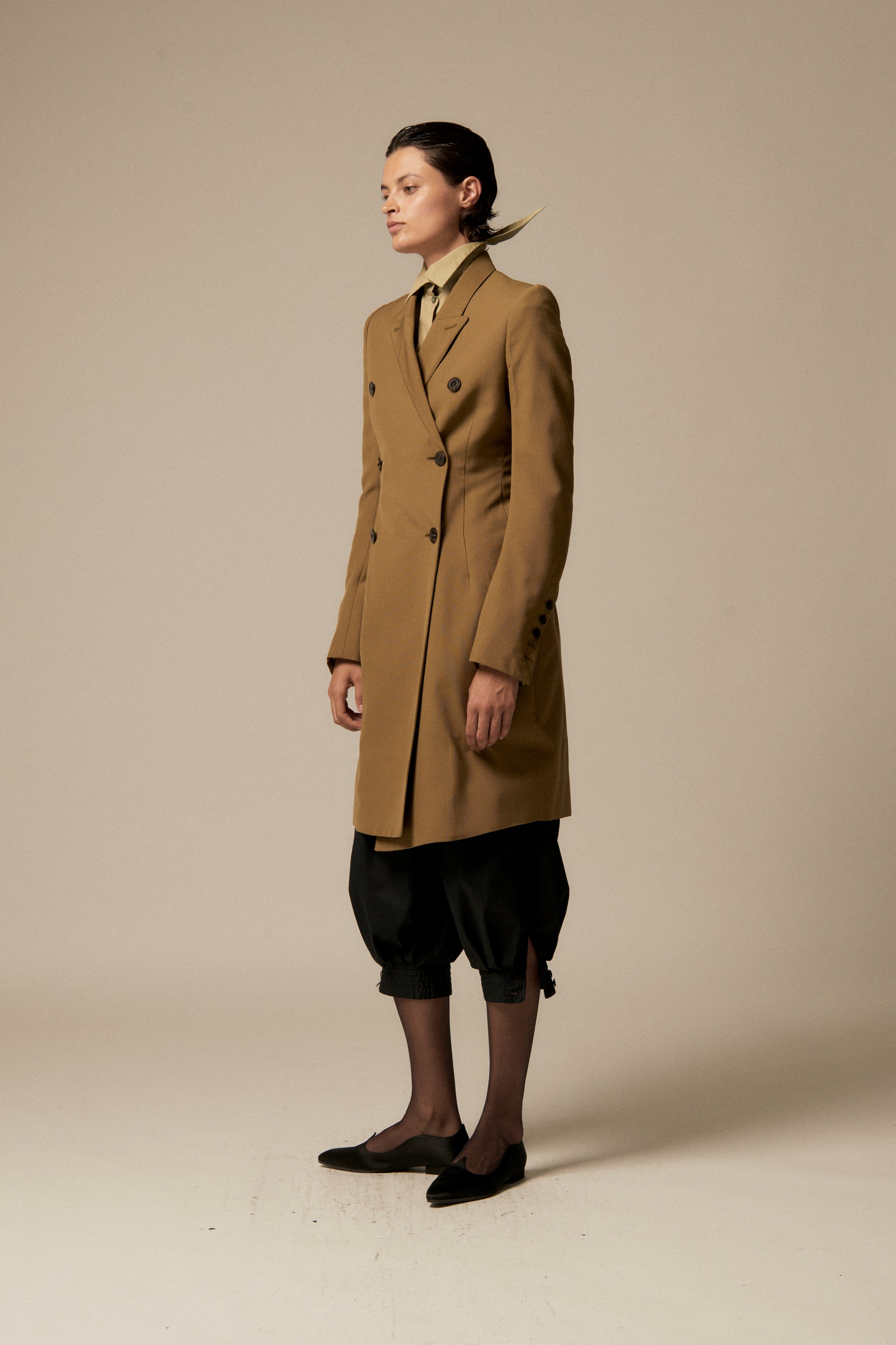 Rick Owens Olive Canvas Coat - Desert Vintage