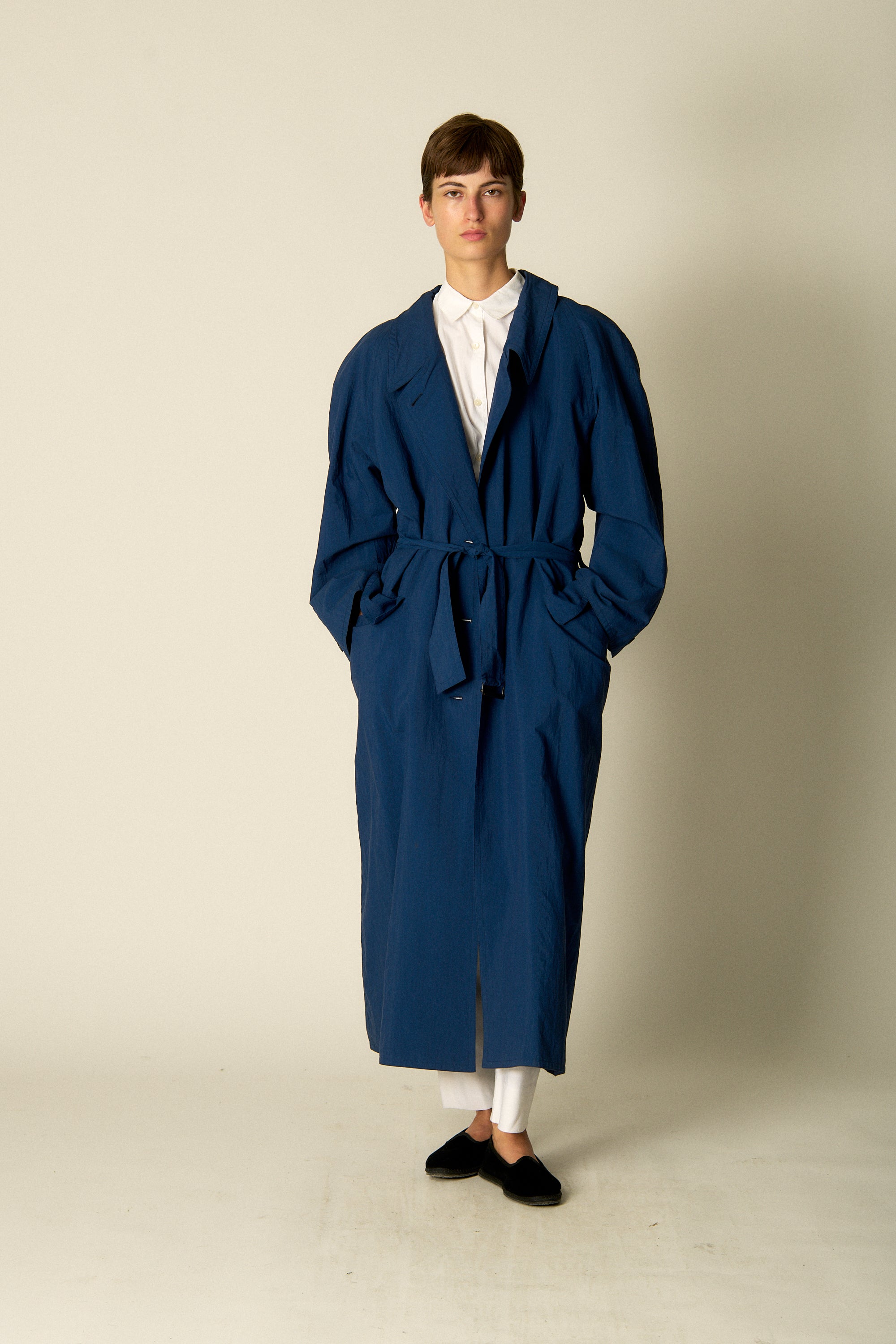 1990s Jil Sander Royal Blue Trench - Desert Vintage