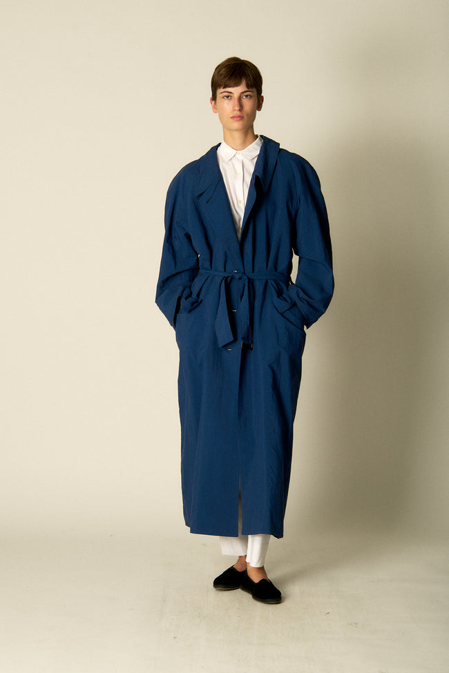 1990s Jil Sander Royal Blue Trench - Desert Vintage