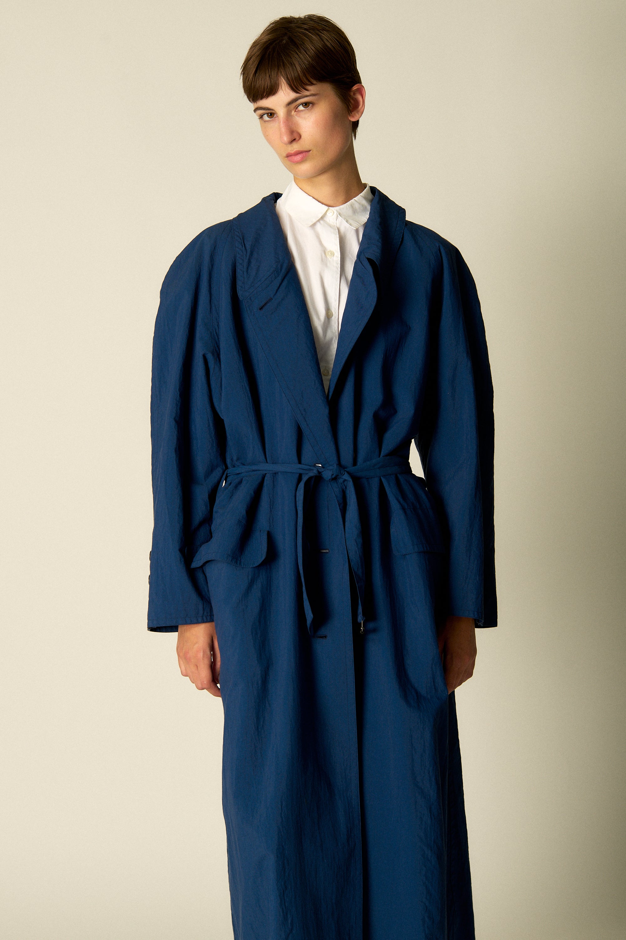 1990s Jil Sander Royal Blue Trench - Desert Vintage