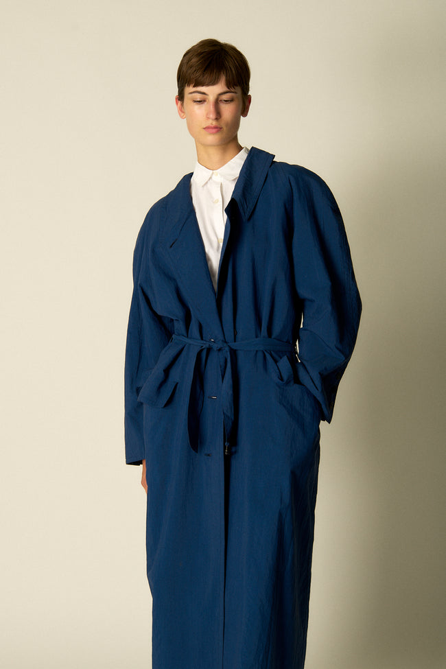 1990s Jil Sander Royal Blue Trench - Desert Vintage