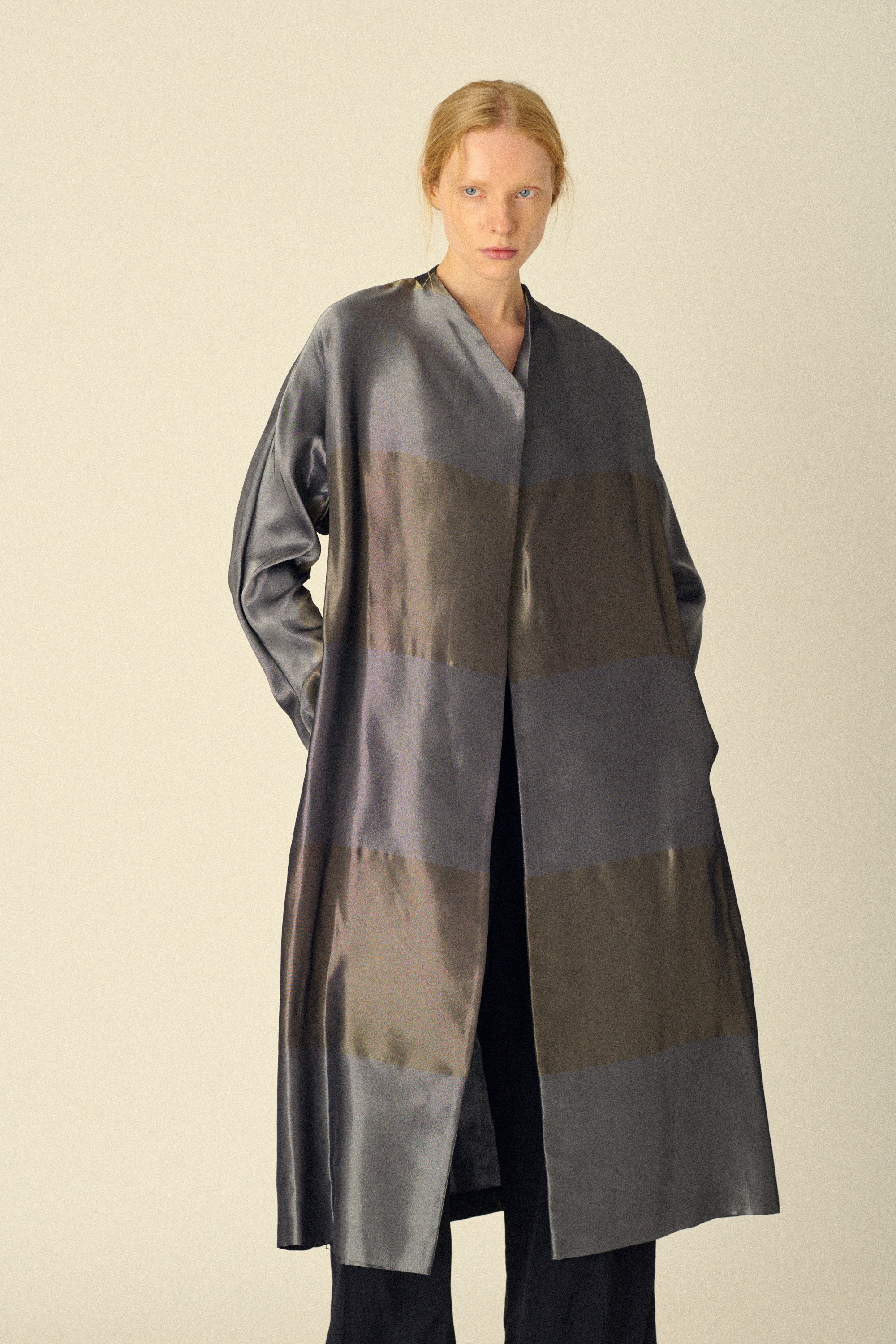 Vintage Silk Striped Coat - Desert Vintage